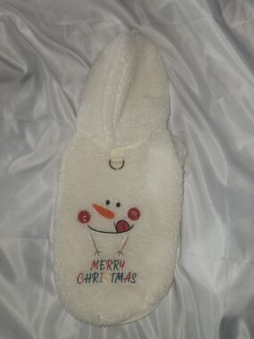 Plush White 'Merry Christmas' Snowman Holiday Pet Hoodie